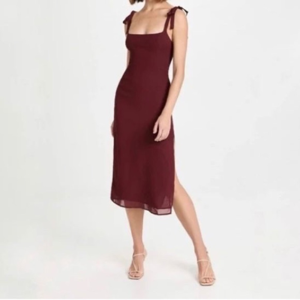 REFORMATION Besse Midi Dress in Plum size 10